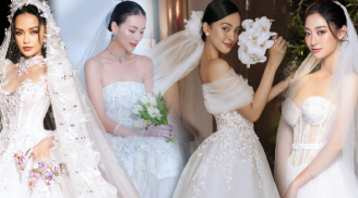 Dàn Hoa hậu Việt chưa kết hôn nhưng đã từng ướm thử váy cưới, hoá thành cô dâu xinh đẹp