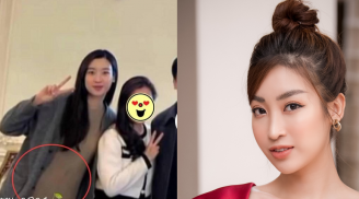 HH Đỗ Mỹ Linh vô tình để lộ vóc dáng mẹ bầu trong tiệc thân mật bên nhà chồng