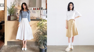 Tham khảo những cách diện chân váy dài của gái Hàn, bạn sẽ thấy việc mặc đẹp đơn giản chưa từng thấy