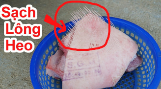 Mẹo làm sạch lông trên da heo nhanh như chớp, ai không biết thật là phí