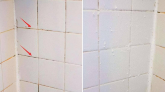 Khe gạch ốp trong phòng tắm đọng toàn cặn bẩn, dùng ngay cách này để làm sạch, chà nhẹ là sáng như mới