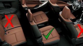 Vị trí ngồi trên xe ô tô an toàn nhất là ở đâu? Ai không biết là thiệt