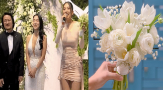 Hoa hậu Tiểu Vy bắt được hoa cưới của Á hậu Phương Anh nhưng có hành động này gây bất ngờ