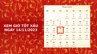 Xem giờ tốt xấu ngày 14/11/2023 chuẩn nhất, xem lịch âm ngày 14/11/2023