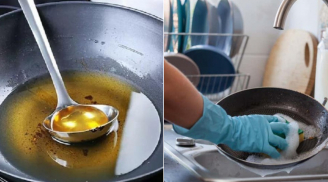 Lý do bạn không nên rửa chảo dầu mỡ bằng nước nóng