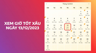Xem giờ tốt xấu ngày 13/12/2023 chuẩn nhất, xem lịch âm, đầu tháng 11 âm lịch làm gì để may mắn