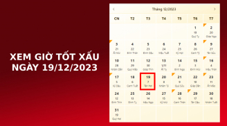 Xem giờ tốt xấu ngày 19/12/2023 chuẩn nhất, xem lịch âm, hôm nay ngày tốt hay xấu