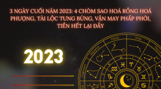 3 ngày cuối năm 2023: 4 chòm sao hoá Rồng hoá Phượng, tài lộc tưng bừng, vận may phấp phới, tiền hết lại đầy