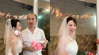 Tiến Luật bất ngờ cầu hôn Thu Trang sau 13 năm chung sống, bà xã hóa cô dâu xinh đẹp