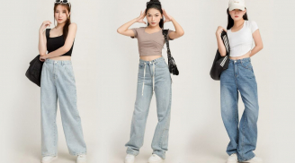 Những chiếc quần Jean ống rộng đang phổ biến dành cho chị