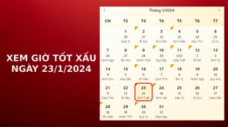 Xem giờ tốt xấu ngày 23/1/2024 chuẩn nhất, xem lịch âm ngày 23/1/2024