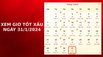 Xem giờ tốt xấu ngày 31/1/2024 chuẩn nhất, xem lịch âm ngày 31/1/2024