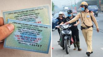 Từ năm nay: Chủ phương tiện đi xe máy không mang giấy đăng ký bị phạt bao nhiêu tiền?
