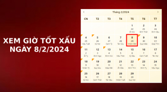Xem giờ tốt xấu ngày 8/2/2024 chuẩn nhất, xem lịch âm ngày 8/2/2024