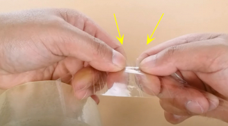 Không cần kéo, chỉ dùng 2 ngón tay cũng có thể cắt băng dính ngon ơ