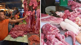Người bán treo thịt bò lên cao còn thịt lợn lại đặt trên bàn, tại sao?