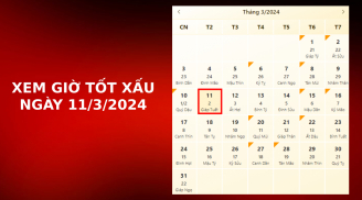 Xem giờ tốt xấu ngày 11/3/2024 chuẩn nhất, xem lịch âm ngày 11/3/2024
