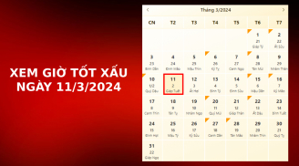 Xem giờ tốt xấu ngày 11/3/2024 chuẩn nhất, xem lịch âm ngày 11/3/2024