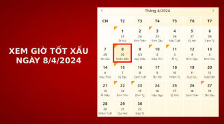 Xem giờ tốt xấu ngày 8/4/2024 chuẩn nhất, xem lịch âm ngày 8/4/2024