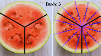 Mẹo cắt dưa hấu cực hay biến dưa có hạt thành không hạt