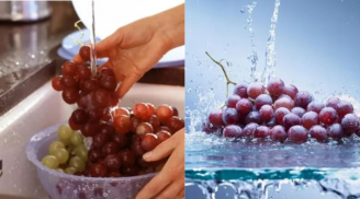Cách rửa nho của nhiều người khiến chúng không sạch còn gây hại. Mách bạn mẹo rửa nho đúng, nhiều người chưa biết
