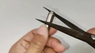 Kéo dùng lâu sẽ cùn, dùng một cục pin theo cách này sẽ sắc bén trở lại