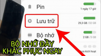 Điện thoại báo đầy bộ nhớ, cứ nhấn nút này giải phóng dung lượng, lướt mượt như mới