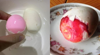 Quả trứng luộc chuyển màu hồng, dân mạng xôn xao, vì sao lại như vậy?
