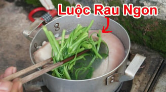 Luộc rau muống xanh giòn, để lâu chẳng sợ thâm đen chỉ với 1 thứ