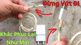 Cáp sạc điện thoại hỏng đừng vội vứt đi, làm cách này sạc nhanh như mới