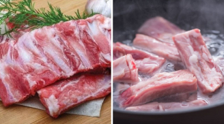 Sườn mua về không cần chần qua: Cho 1 chút nước này vào máu và chất bẩn sẽ tự động 'đào thải' ra