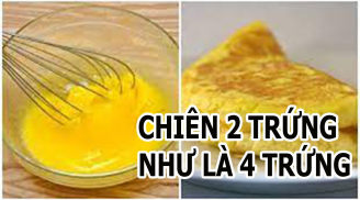Thả thứ này vào trước khi rán trứng: Trứng thơm ngon tới xốp 2 quả mà nhiều như 4 quả