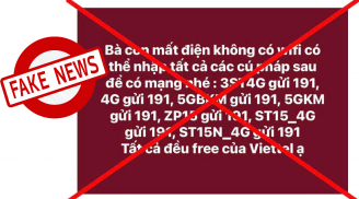 Cảnh giác với tin giả về các cú pháp soạn tin nhắn gửi 191 khôi phục mạng khi mất wifi ở vùng lũ