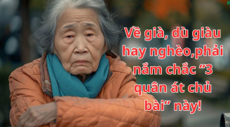 Về già, dù giàu hay nghèo,phải nắm chắc “3 quân át chủ bài” này: Mới mong sống an yên đến cuối đời