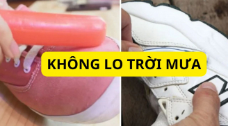 Trời mưa giày không ướt, không thấm nước nhờ mẹo này