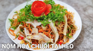 Cách làm nộm hoa chuối tai heo ngon giòn sần sật