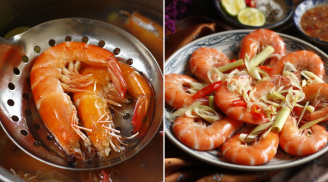 Đổ thứ này vào luộc tôm hết tanh, ngọt thịt, lên màu đỏ au
