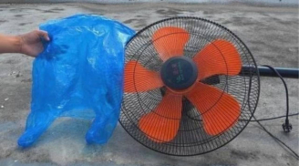 Mẹo làm sạch quạt bằng 1 chiếc túi nilon, không cần tháo khung, ai cũng làm được