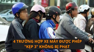 Kể từ 1/2025: Có 4 trường hợp xe máy được phép 'Kẹp 3' mà không bị phạt