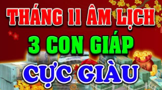 10 ngày đầu tháng 11 âm: 3 tuổi Phúc Lộc Toàn Tài, giàu số 2 không ai số 1