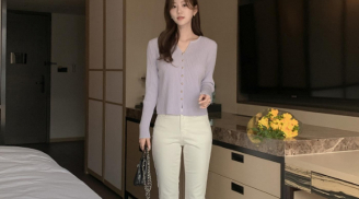Thay vì chỉ mặc quần dài tối màu, chị em nên thử diện quần sáng màu để F5 phong cách