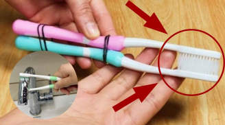 Bàn chải đánh răng cũ đừng vứt đi: Buộc 2 cái lại với nhau có công dụng tuyệt vời ai cũng thích