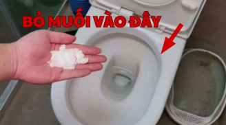 Bỏ 1 nắm muối vào bồn cầu: Mẹo hay ai cũng thích, tiết kiệm cả đống tiền