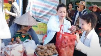 Xôn xao khoảnh khắc Hồ Ngọc Hà ngồi bán khoai bên lề đường