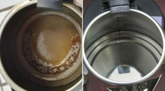 Ấm siêu tốc bị đóng cặn vôi, đổ loại nước này vào đun sôi là sạch, không tốn công cọ rửa
