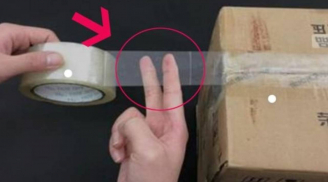 Mẹo cắt băng dính bằng 2 ngón tay nhanh hơn kéo, nhiều người vẫn không tin là sự thật