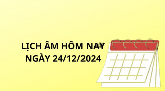 Lịch âm hôm nay ngày 24/12 xem giờ tốt xấu chuẩn nhất