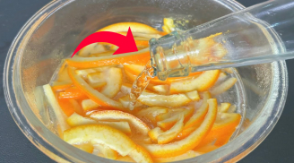 Lấy vỏ cam, vỏ bưởi ngâm với giấm, thu được loại nước đặc biệt, giúp tiết kiệm kha khá tiền