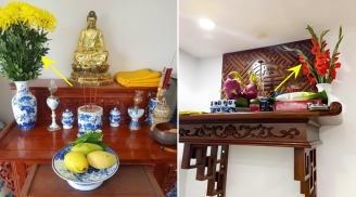 Vì sao khi thắp hương, nhà giàu không đặt bình hoa ở bên phải bàn thờ?