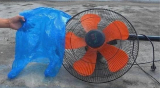 Mẹo vệ sinh quạt bằng một chiếc túi nilon, không cần tháo khung, đỡ mất thời gian